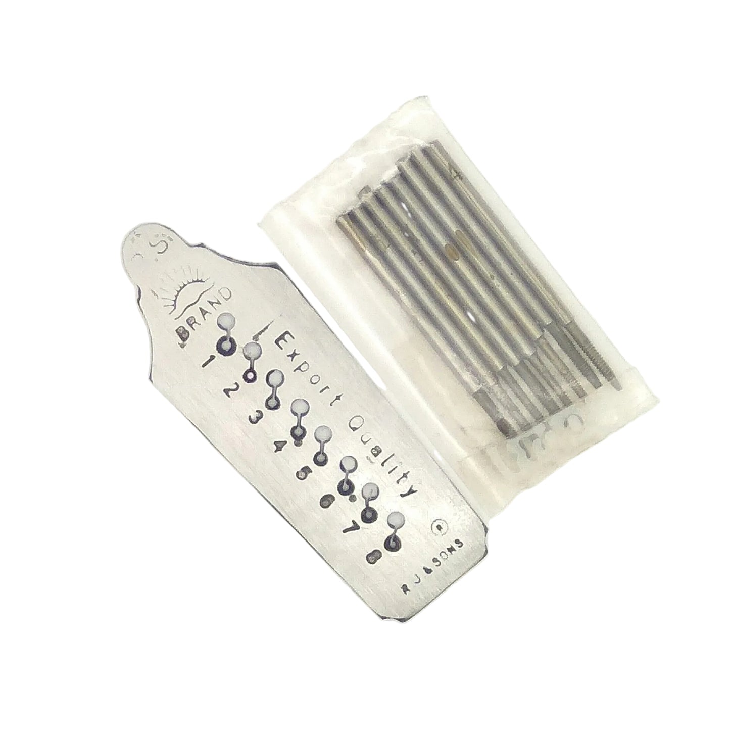 Jewellers, Watchmakers Tap and Die Screw Plate Set taps & 1 plate 0.6-1.6mm.