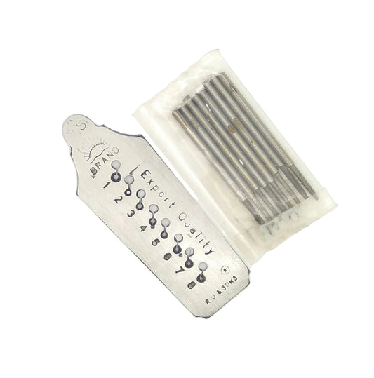 Jewellers, Watchmakers Tap and Die Screw Plate Set taps & 1 plate 0.6-1.6mm.