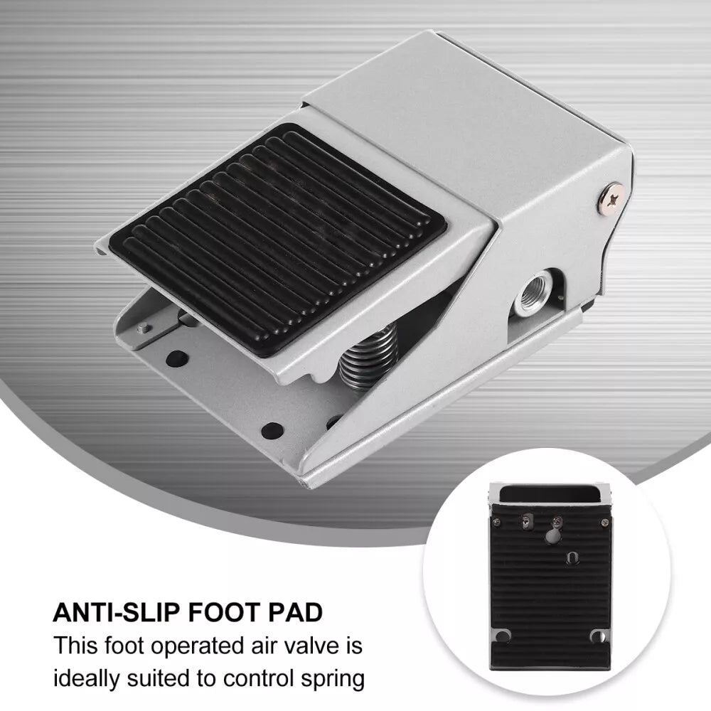 Foot Pressure Control 3-Way G1/4 Threaded Air Pneumatic Pedal Valve Switch