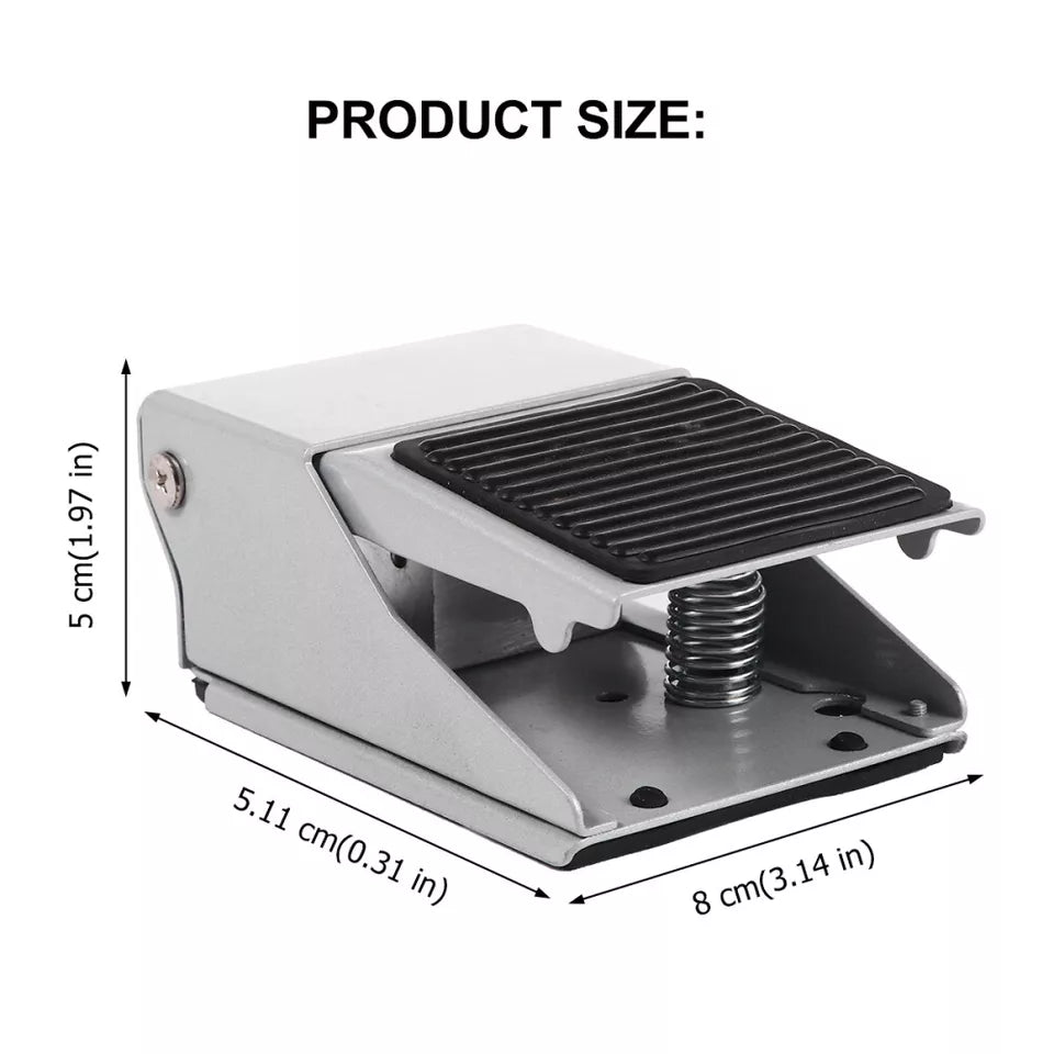 Foot Pressure Control 3-Way G1/4 Threaded Air Pneumatic Pedal Valve Switch